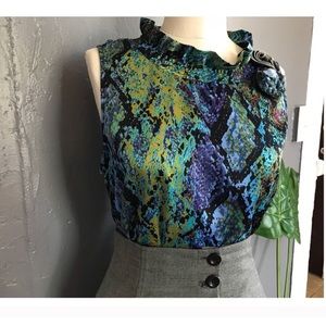 SOLD 🎈Dressy multicolor snake print top